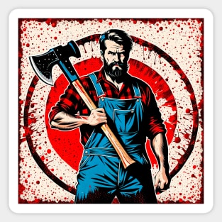 American lumberjack Sticker